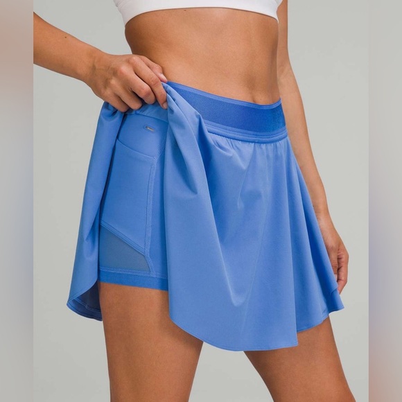 Lululemon Court Rival High-Rise Skirt Skort Blue Nile Color Womens Size 14 - Picture 16 of 16